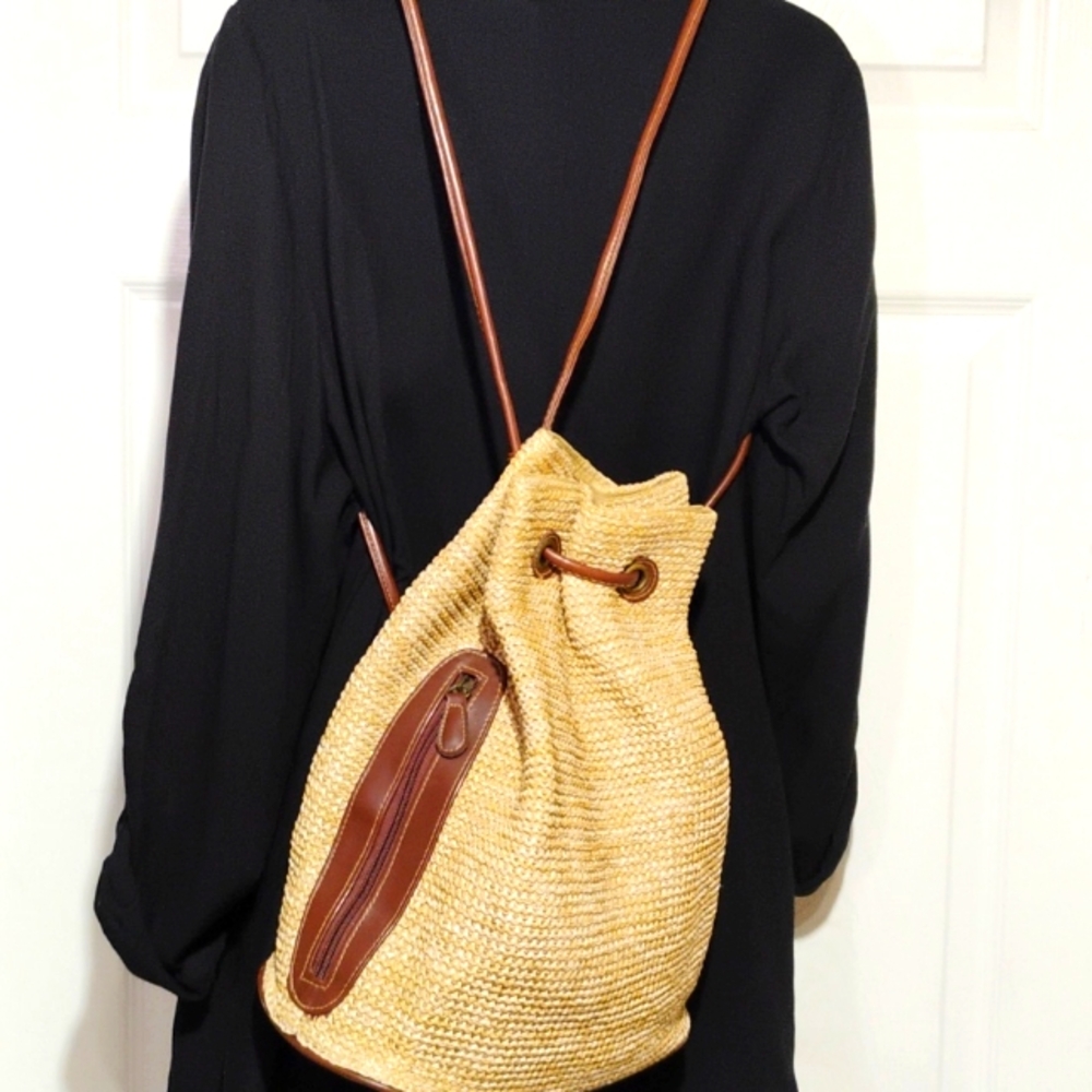 Wooden wicker Backpack
